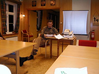 Ingvar under et foredrag som han avbrt. ;-)